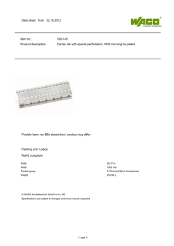 Data sheet from 22.10.2012 Item no.: 790