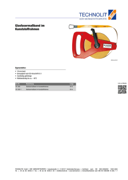 Glasfaserma&szlig;band im Kunststoffrahmen