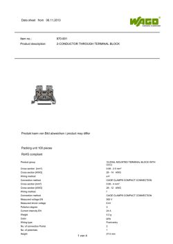 Data sheet from 06.11.2013 Item no.: 870