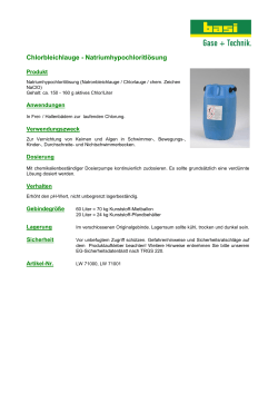 Chlorbleichlauge - Natriumhypochloritlösung