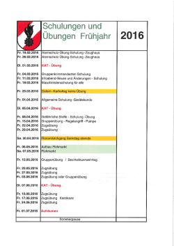 Übungsplan Frühjahr 2016 - Freiwillige Feuerwehr St. Johann