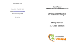 in unserem Infoblatt - aus der Durlacher Pestoria