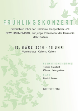 fruhlingskonzert. - Harmonie Heppenheim