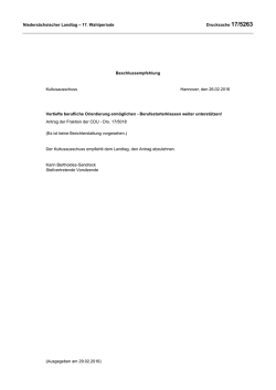 Drs. 17/5263 - Nieders&auml;chsischer Landtag