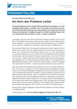 pressemitteilung - Institut der deutschen Wirtschaft Köln