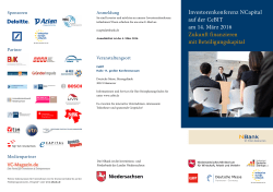 Investorenkonferenz NCapital 2016 Flyer