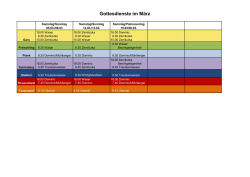 Gottesdienste im M&auml;rz