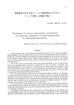 遺跡探査に対する地下レーダの適用性向上のための アンテナ 毒性と