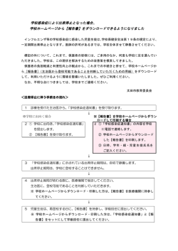 出席停止に伴う手続きの流れ
