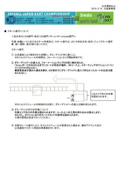 公式通知No.6 2015/3/19 大会事務局 スタート進行について ＜全日本
