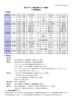 2015年10月 運営会議報告 - 新日本スポーツ連盟 兵庫県サッカー協議会