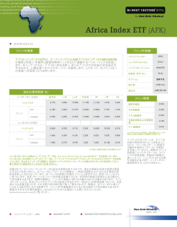 ファンドの概要 アフリカ・インデックスETFは、マーケット・ベクトルGDP