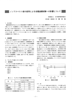 一 ノンアスペス ト板の使用による各種塗膜試験への影響について 一