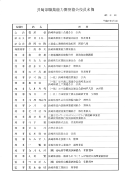 長崎県職業能力開発協会役員名簿