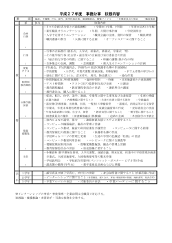 平成27年度 事務分掌 校務内容