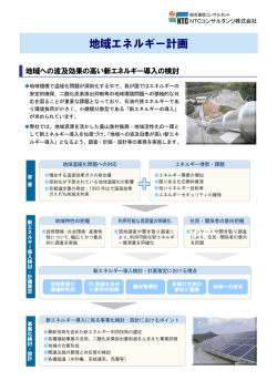 地域エネルギー計画 - NTCコンサルタンツ