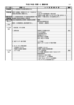 平成27年度／配管－2 講座内容