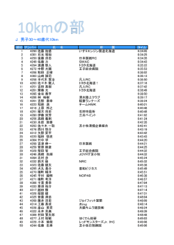 J 男子30～40歳代10km
