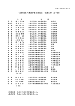 一般財団法人港湾労働安定協会 役員名簿 (順不同)