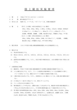 陸 上 競 技 実 施 要 項