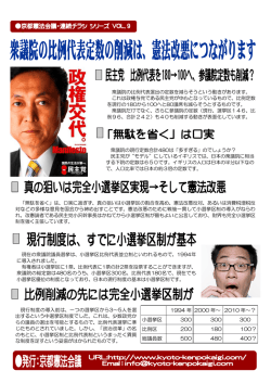 衆議院比例代表定数の