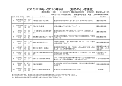 講座の内容はこちら - NPO法人ふれあいの森自然学校