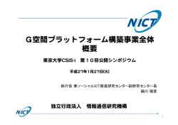 G空間プラットフォーム構築事業全体概要（細川（翁長）氏）（pdf形式：3.3