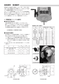 技術資料 変速操作