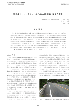 道路盛土におけるセメント改良の適用性に関する考察