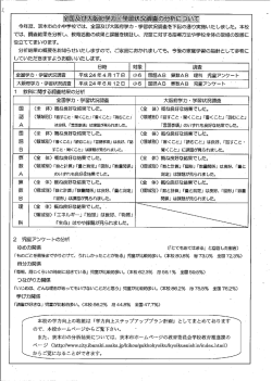 全国学力・学習状況等調査ならびに全国体力・運動