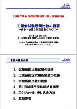 試験所間比較の実施に関する説明会