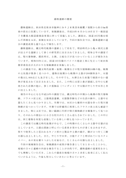 藤株遺跡の概要 藤株遺跡は