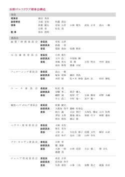 浜野ゴルフクラブ理事会構成