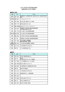 理事・監事 顧問 役員名簿（2015年7月現在）