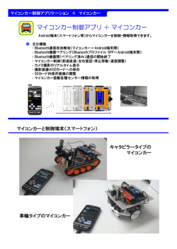 マイコンカー制御アプリ＋マイコンカー パンフレット