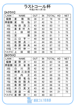 ラストコール杯