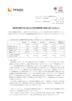 通期個別業績予想の修正及び役員報酬減額の継続