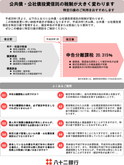 公共債・公社債投資信託の税制が大きく変わります 申告