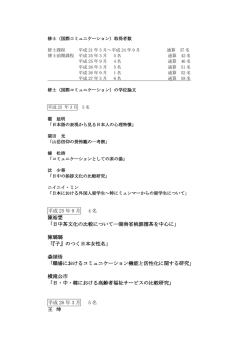 （博士前期課程）タイトル（2013年3月〜現在）