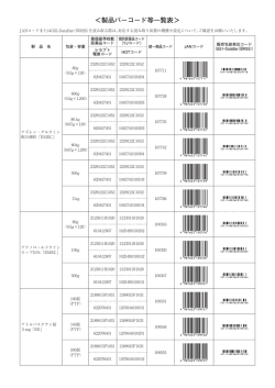 JANコードおよびGS1コード等のコード一覧（PDF）
