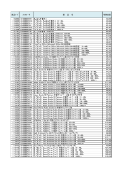 製品ｺｰﾄﾞ JANコード 製 品 名 税別定価 193730 4548688937301