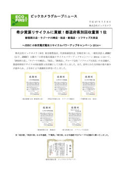 JBRC 小形充電式電池リサイクルパワーアップキャンペーン