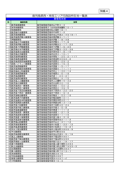 鹿児島県西・南部エリア内施設所在地一覧表 別紙4