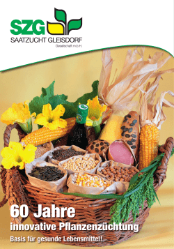 60 Jahre - Saatzucht Gleisdorf