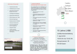 10 Jahre LVBB - LVBB-NRW