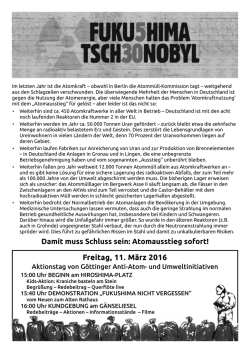 Information und Aufruf - Anti-Atom