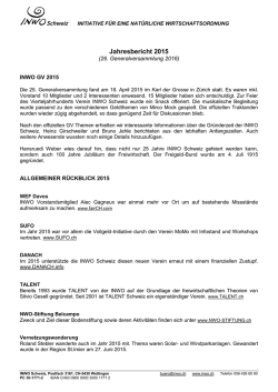 Jahresbericht 2015