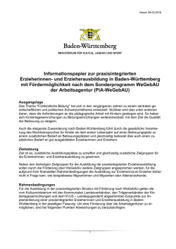 Informationspapier zur praxisintegrierten