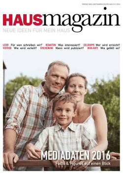 HAUS MAGAZIN Mediadaten (2016)