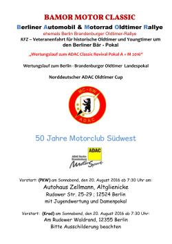 50 Jahre Motorclub S&uuml;dwest BAMOR MOTOR CLASSIC